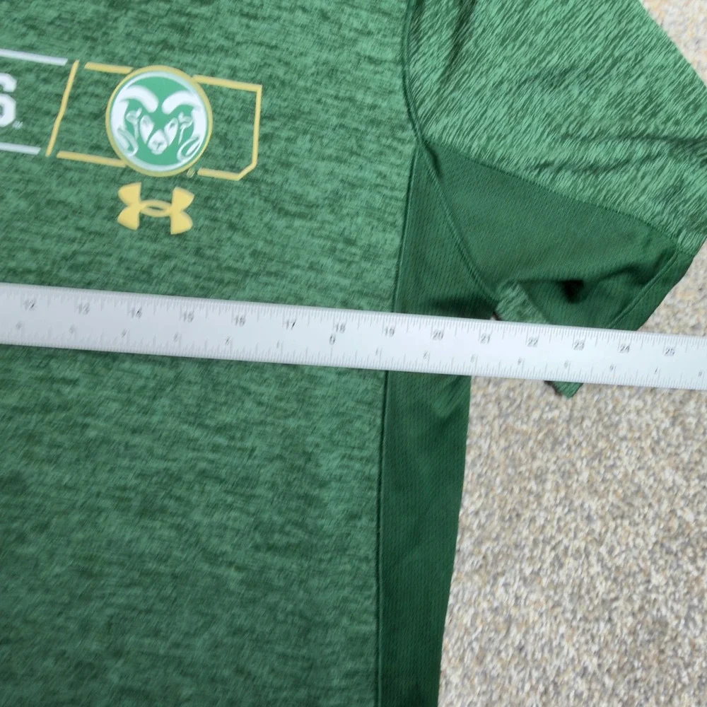Under Armour Men XL Colorado State Rams HeatGear Green Heather T-Shirt UM0698‎